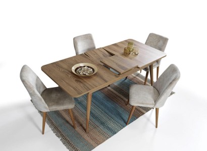 Esszimmer Set Essgruppe Tisch Garnitur Esstisch Set 4x Stühle Komplett 5tlg.